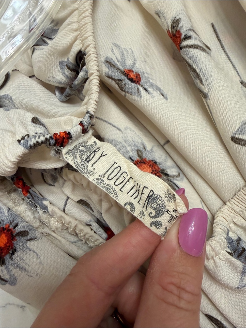 Floral Off-Shoulder Ruffle Shirt - Picture 2 of 6